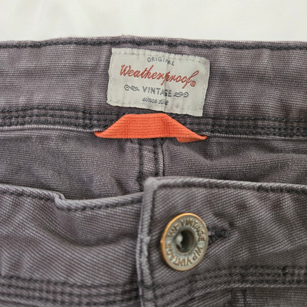 Weatherproof Vintage Mens Relaxed Fit Pants 36x32 Grey Utility Cargo 1521740 - Picture 3 of 5